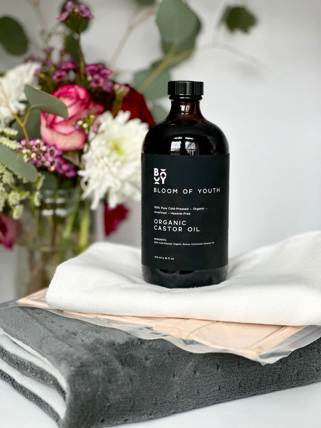 Bloom of Youth 100% Pure Cold pressed Unrefined Organic Castor oil For Liver Health and Detox